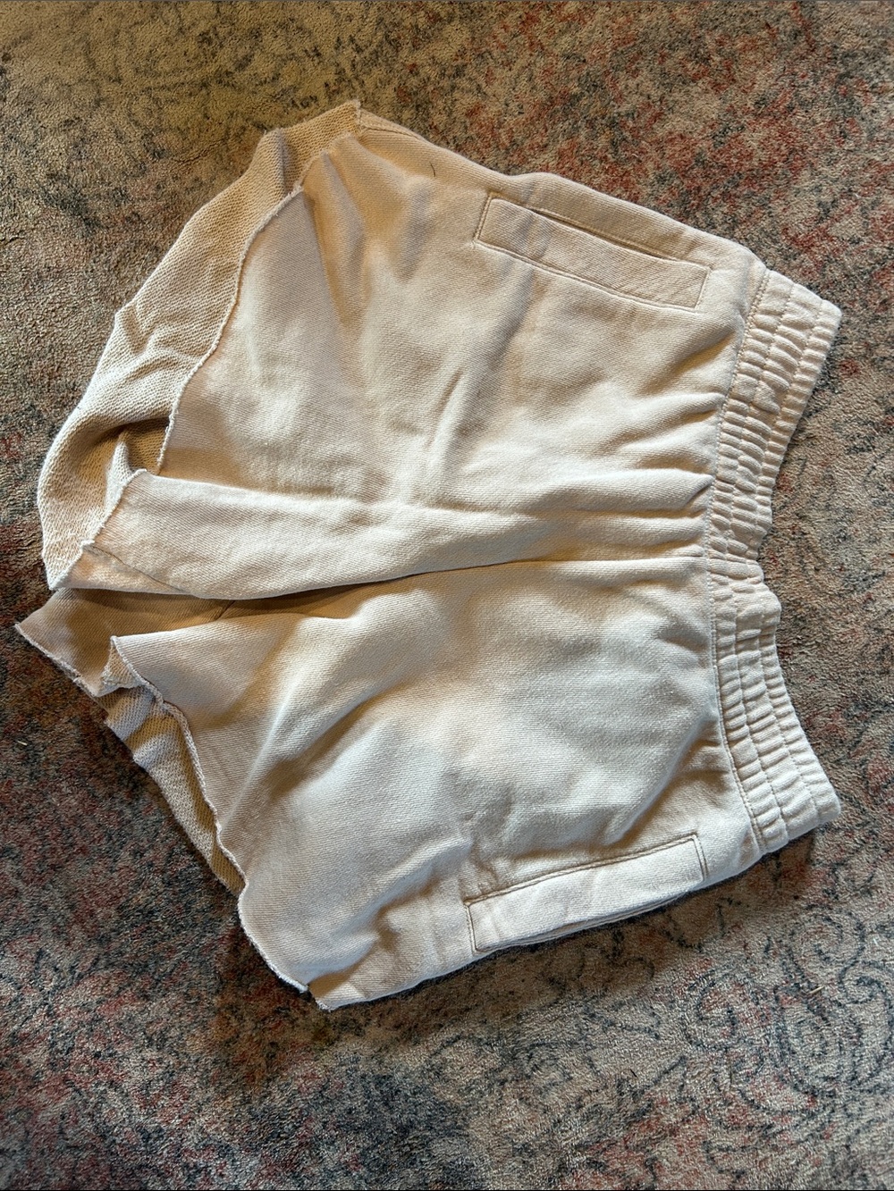 aerie Cream Terry Lounge Shorts